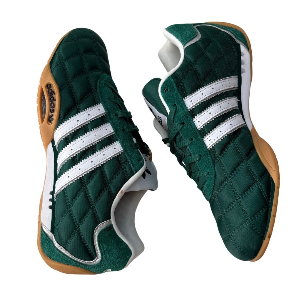 Adidas Adiracer Lo Green White Gum Quilted Suede Sneakers Women 6 Men 5 NWB - Picture 6 of 10